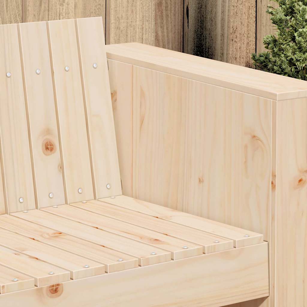 vidaXL Garden Sofa Natural 185.5 x 60 x 62 cm Solid Pine Wood 3