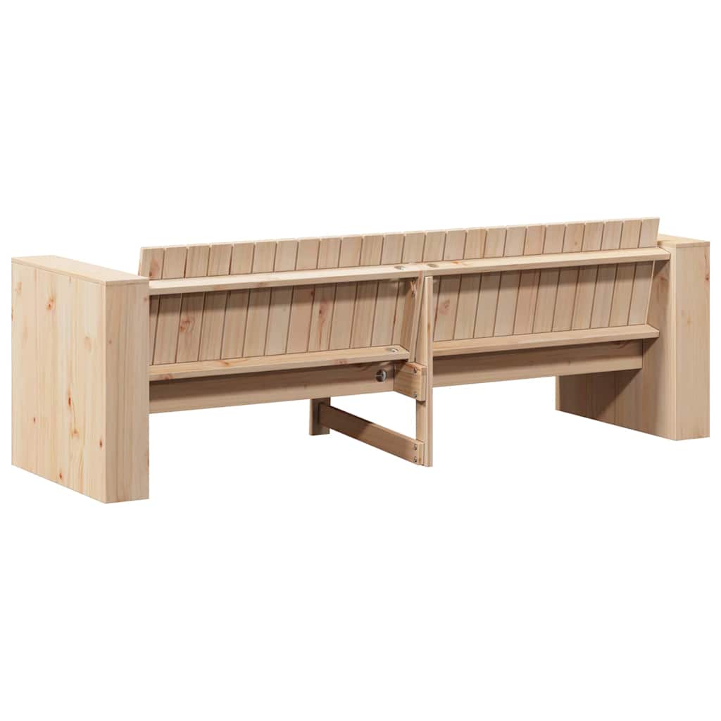 vidaXL Garden Sofa Natural 185.5 x 60 x 62 cm Solid Pine Wood 6