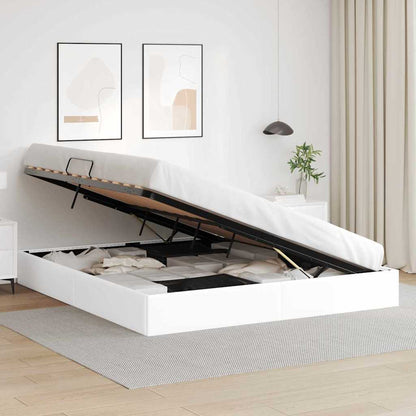 vidaXL Storage Bed with Storage Pure White 183 x 213 cm Faux leather 4