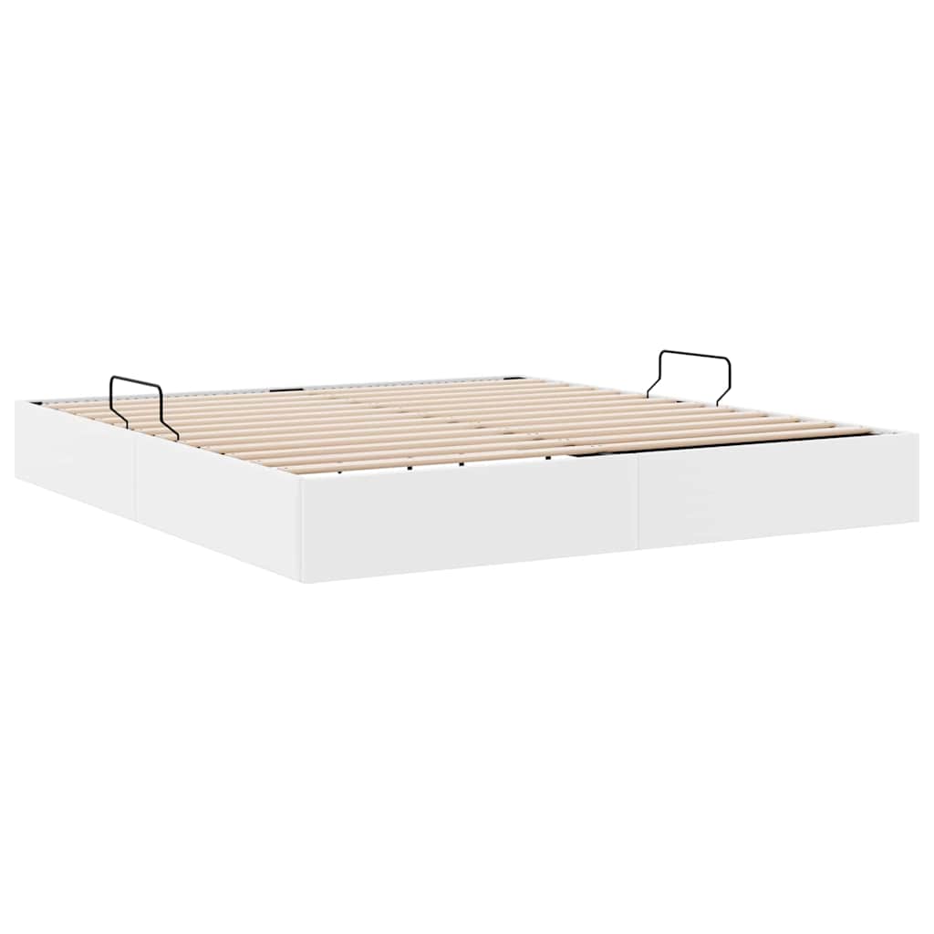 vidaXL Storage Bed with Storage Pure White 183 x 213 cm Faux leather 5