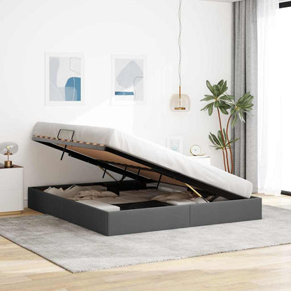vidaXL Storage Bed with Storage Dark Grey 180 x 200 cm Fabric 4