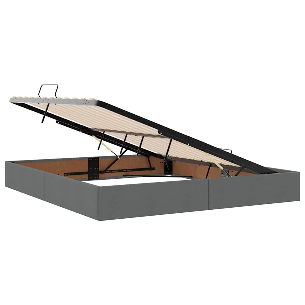 vidaXL Storage Bed with Storage Dark Grey 180 x 200 cm Fabric 6
