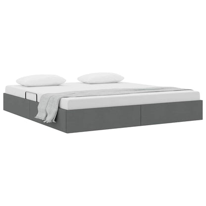 vidaXL Storage Bed with Storage Dark Grey 180 x 200 cm Fabric 3