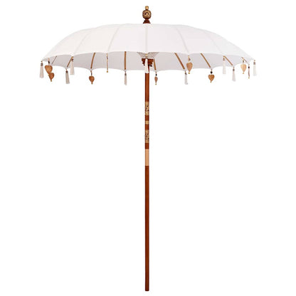 vidaXL Balinese Parasol with Base Cream and Natual 190 x 190 x 250 cm 4
