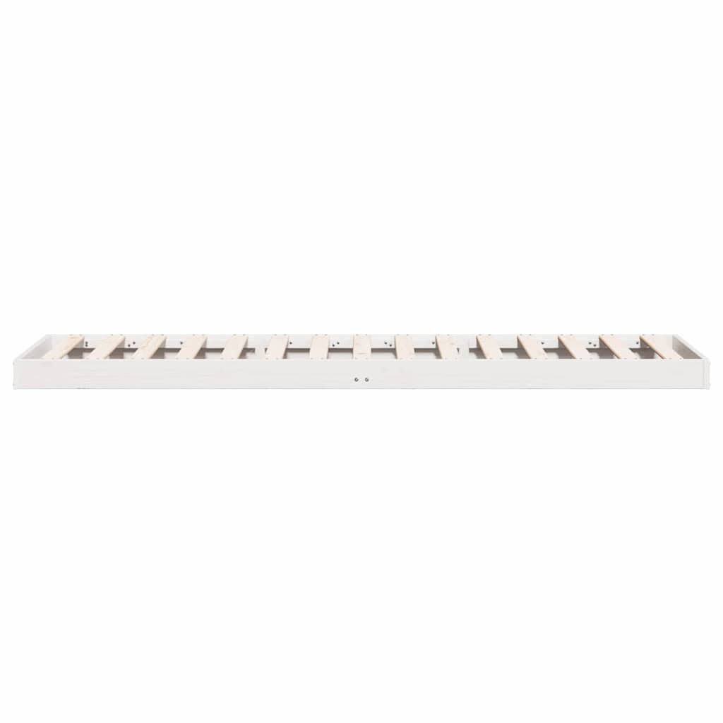 Floor Bed Frame Solid Pine Wood Length 210 cm 100 cm