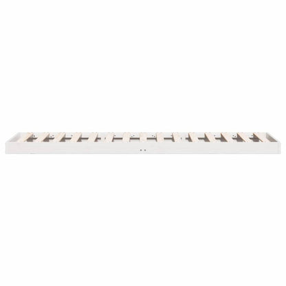 Floor Bed Frame Solid Pine Wood Length 210 cm 100 cm