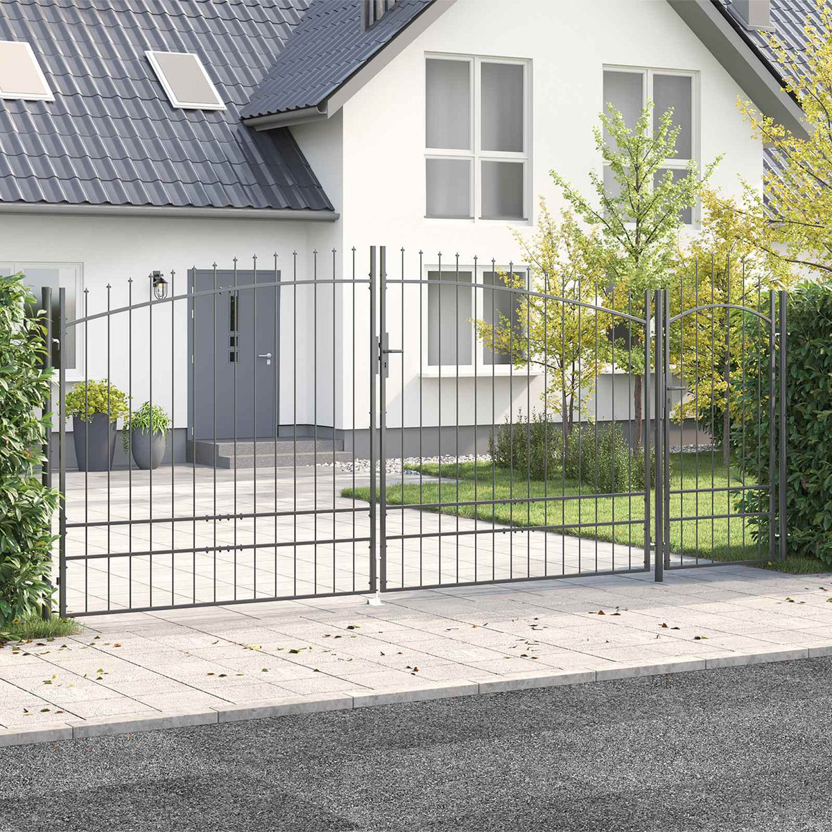vidaXL Garden Gate "Woerden" Steel 1x4 m