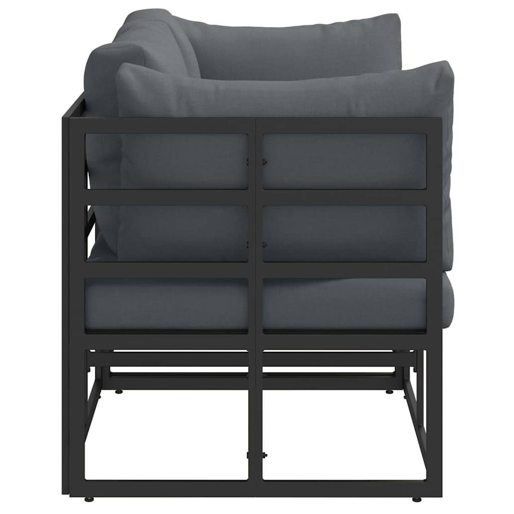 vidaXL 2 pcs Outdoor Furniture Metal Black and Anthracite 6
