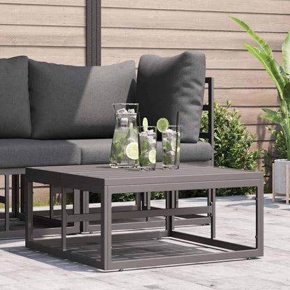 2 pcs Outdoor Furniture Metal Black and Anthracite Table
