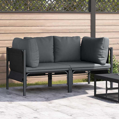 Outdoor Furniture 2 Piece Anthracite 80 x 80 x 71 cm Steel 2x corner sofa