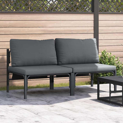 Outdoor Furniture 2 Piece Anthracite 80 x 80 x 71 cm Steel 2x middle sofa