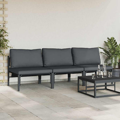 Outdoor Furniture 2 Piece Anthracite 80 x 80 x 71 cm Steel 3x middle sofa