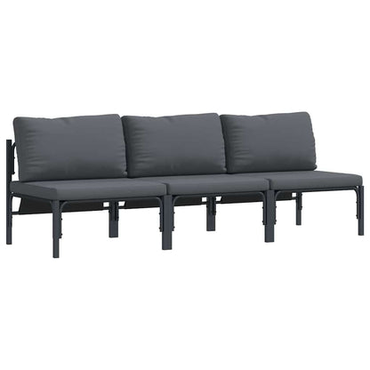 Outdoor Furniture 2 Piece Anthracite 80 x 80 x 71 cm Steel 3x middle sofa