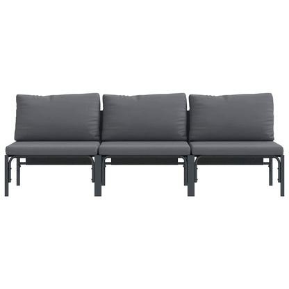 Outdoor Furniture 2 Piece Anthracite 80 x 80 x 71 cm Steel 3x middle sofa