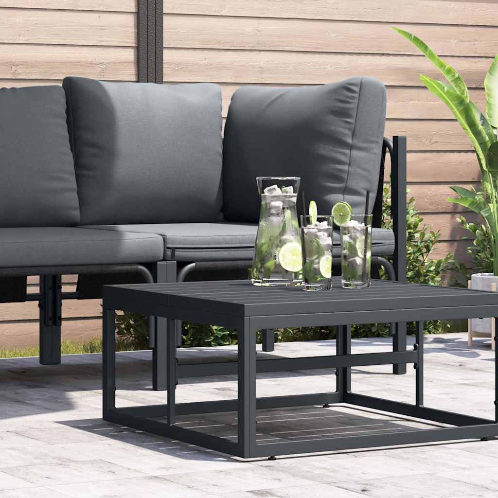 Outdoor Furniture 2 Piece Anthracite 80 x 80 x 71 cm Steel Slat table