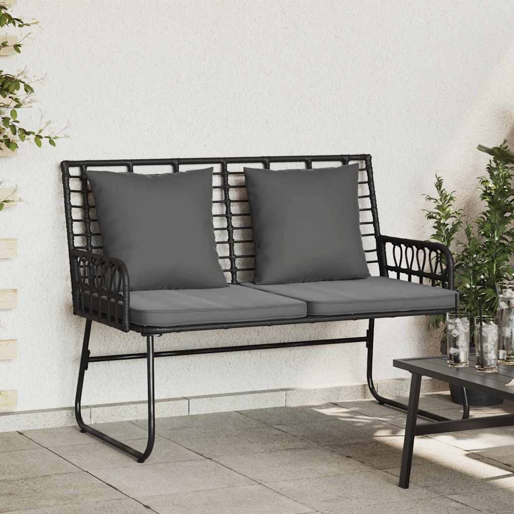 vidaXL Garden Bench and Anthracite Poly Rattan