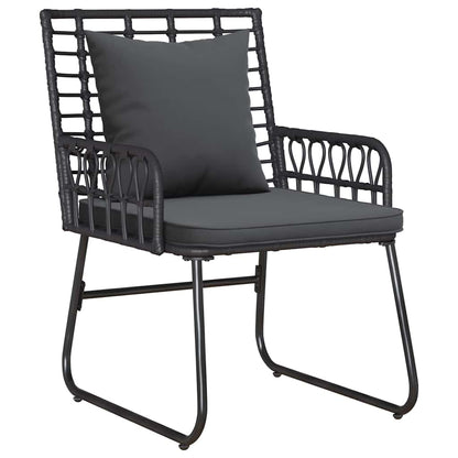 vidaXL Garden Dining Set 3 pcs Black and Anthracite Poly Rattan 4