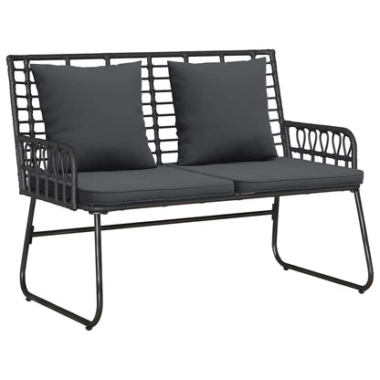 vidaXL Garden Dining Set 3 pcs Black and Anthracite Poly Rattan 5