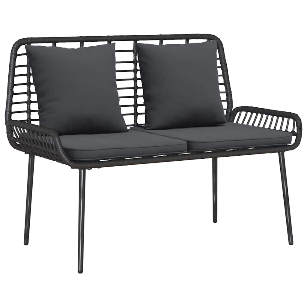 vidaXL Garden Dining Set 3 pcs Black and Anthracite Poly Rattan 5