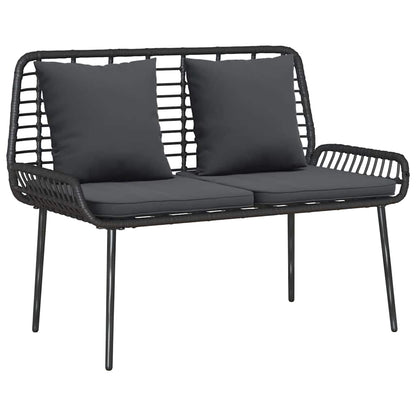 vidaXL Garden Dining Set 3 pcs Black and Anthracite Poly Rattan 5
