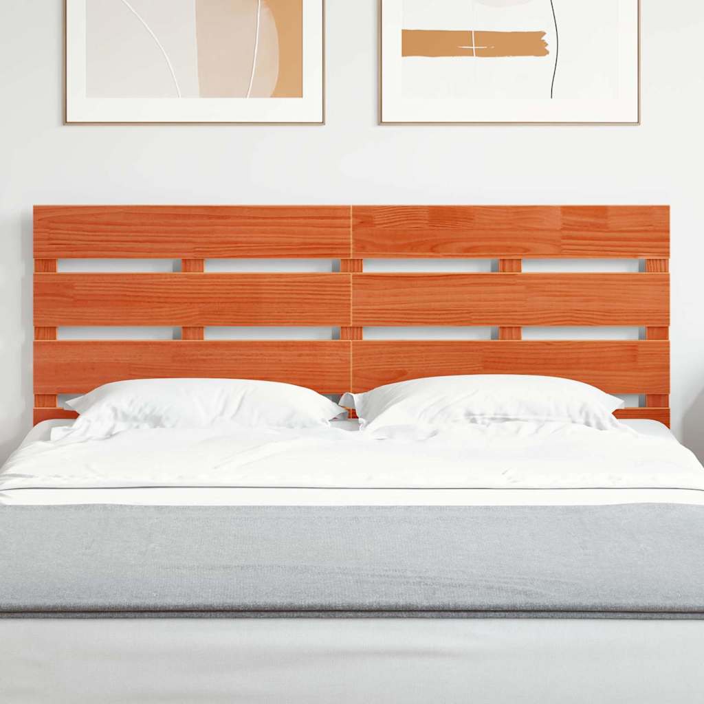 Headboard 90 cm Solid Wood Pine Wax Brown 140.4 x 80 cm