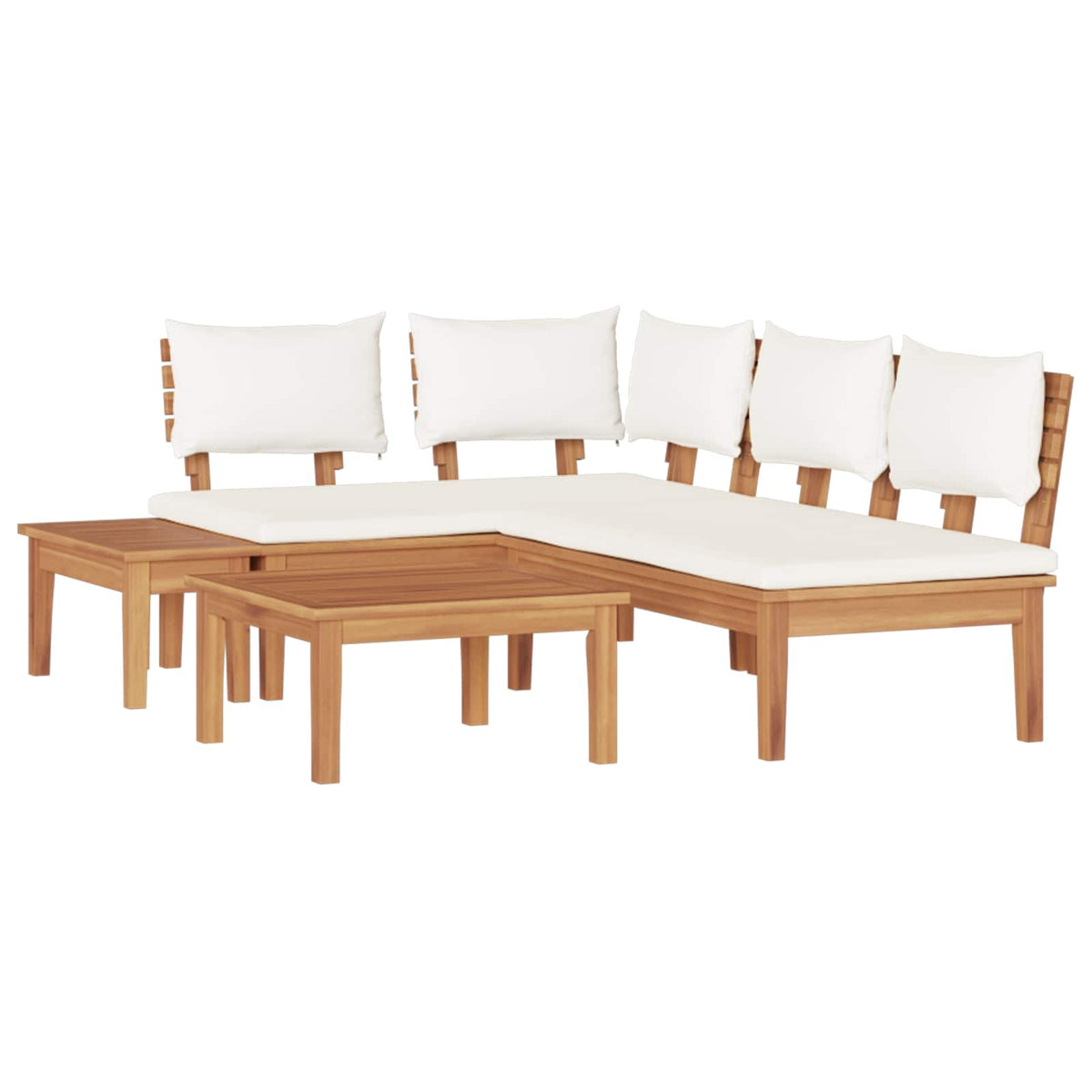 Garden Sofa Set 4 pcs Brown and Grey Brown
