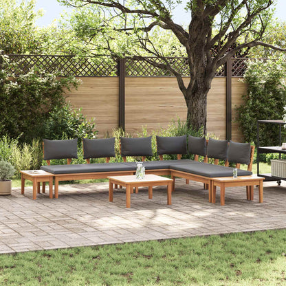 vidaXL Garden Sofa Set 4 pcs Brown and Grey