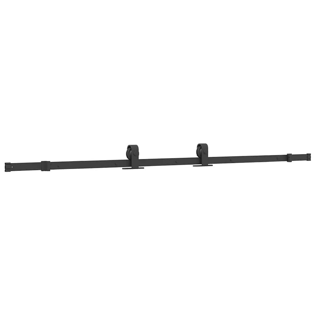 vidaXL Sliding Door with Hardware Set Black 102x205 cm ESG Glass 4