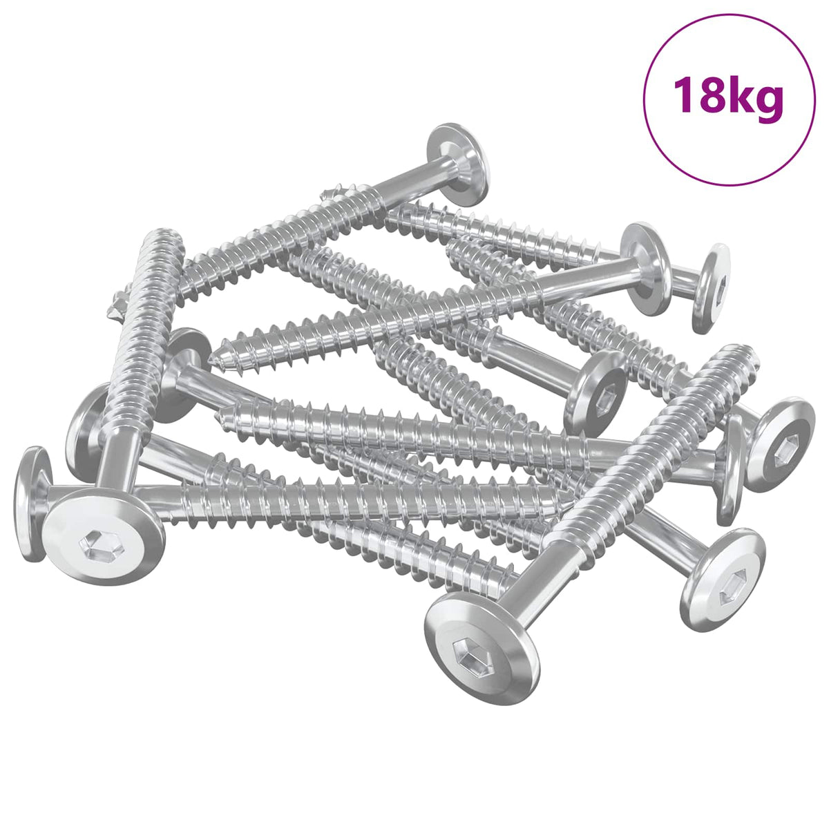Wood Screws Silver M6 70 mm Steel 14.8 mm 18 kg (1350-1395 pcs)