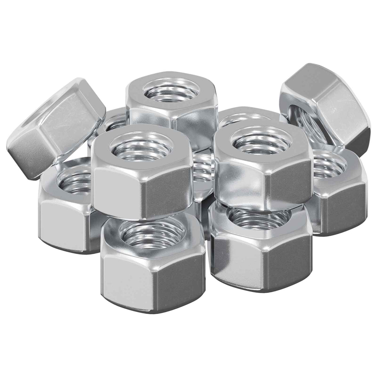 vidaXL Hex Acorn Nuts 3913 pcs Silver Metal 1