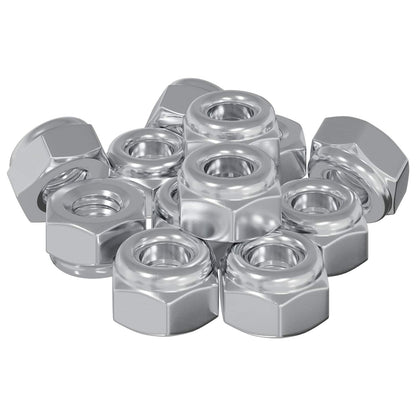 vidaXL Nut 9574 pcs Silver M6 x 10 mm Iron 1