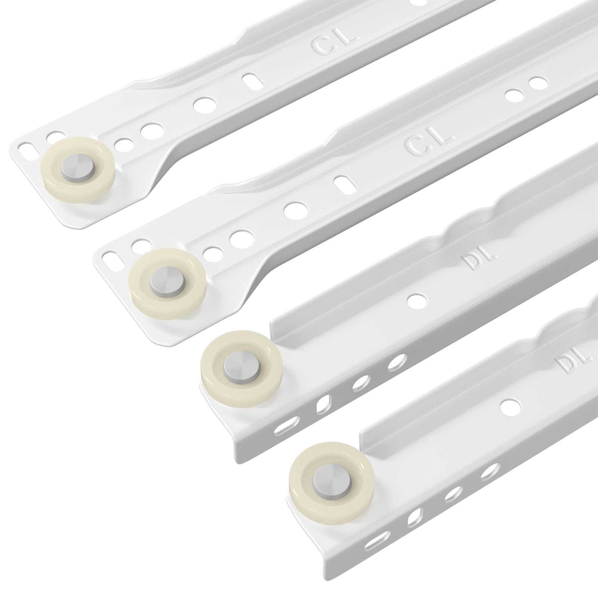 Drawer Slide White Steel 250 mm 18 kg (approx. 87 pcs)