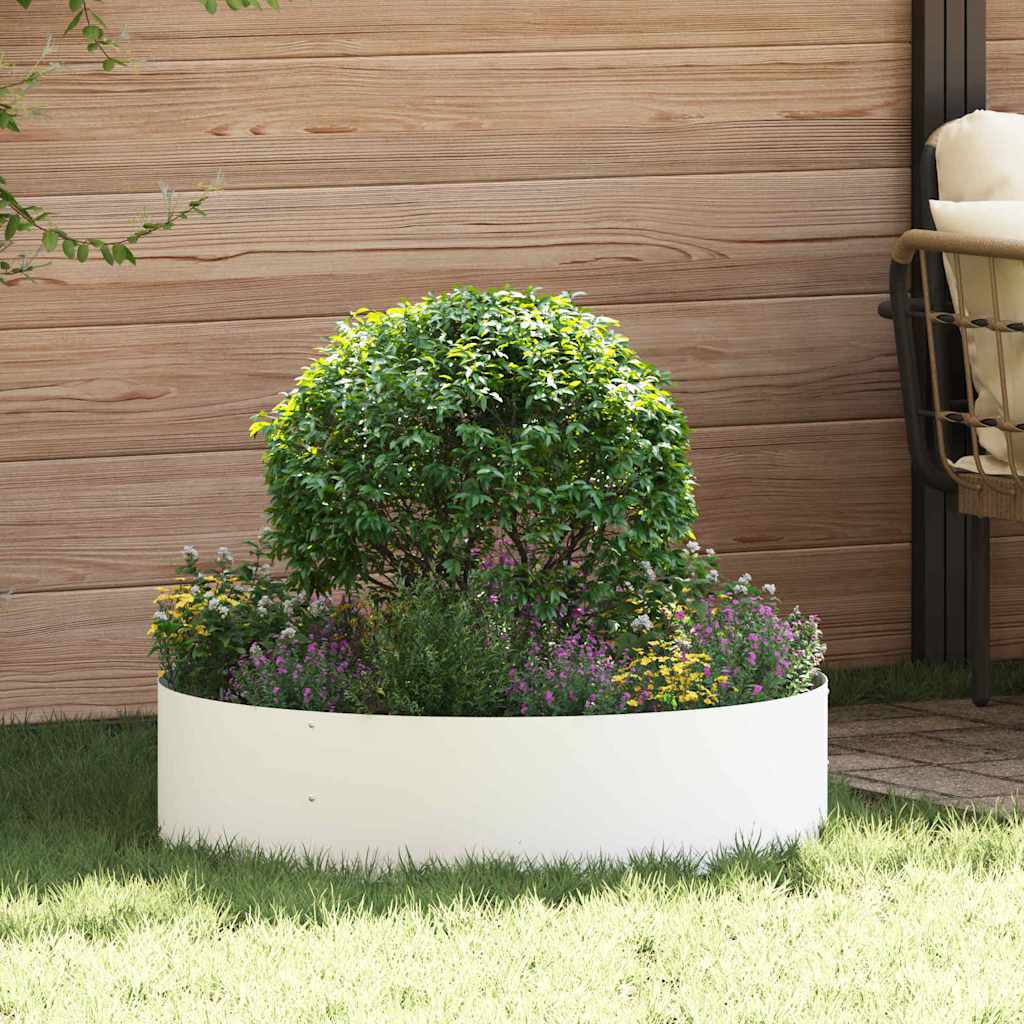 Planter Ring 80 x 80 x 20 cm Cold-rolled Steel 5 pcs 80 cm White