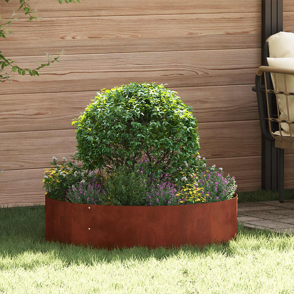 Planter Ring 80 x 80 x 20 cm Cold-rolled Steel 5 pcs 80 cm Weathering steel