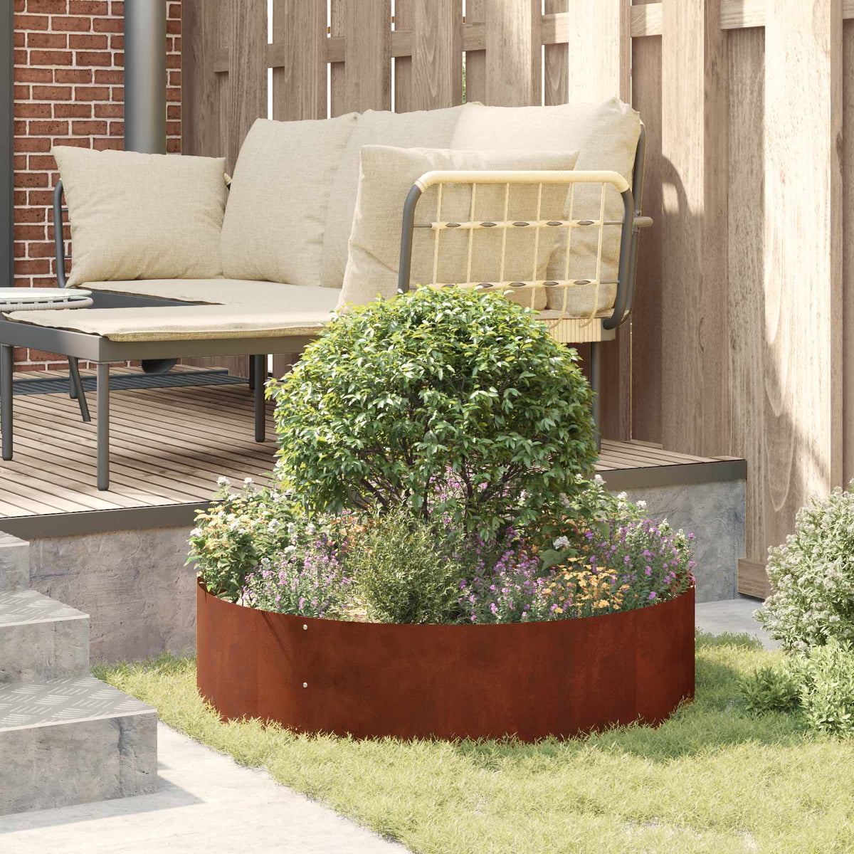 Planter Ring 80 x 80 x 20 cm Cold-rolled Steel 5 pcs 80 cm Weathering steel