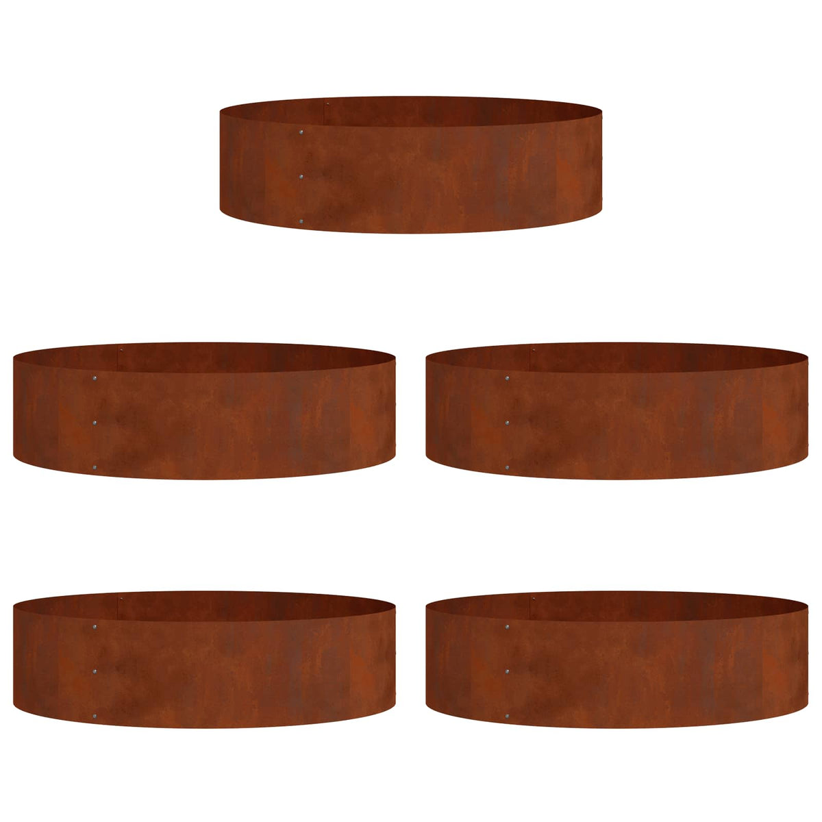 Planter Ring 80 x 80 x 20 cm Cold-rolled Steel 5 pcs 80 cm Weathering steel