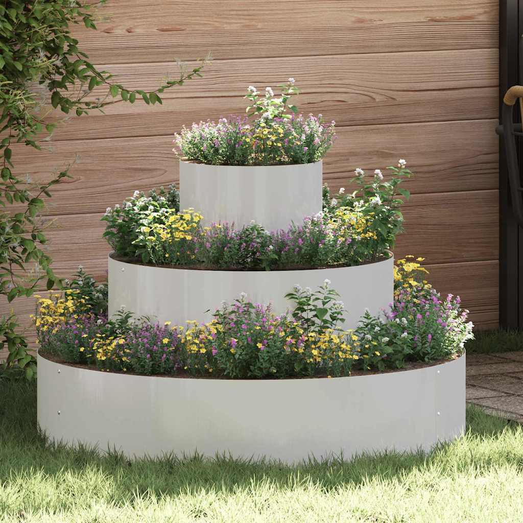 Garden Planter Silver 90 x 90 x 20 cm Stainless steel Ø 90 cm