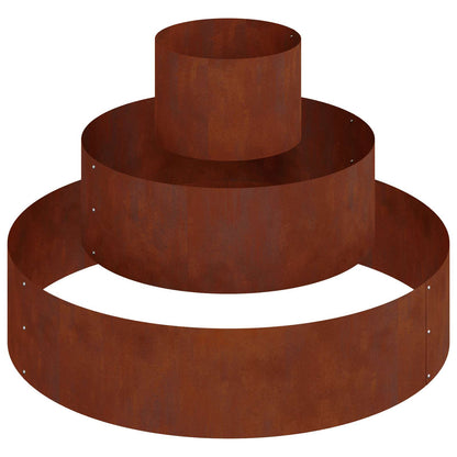 Garden Planter Silver 90 x 90 x 20 cm Weathering steel Ø 90 cm