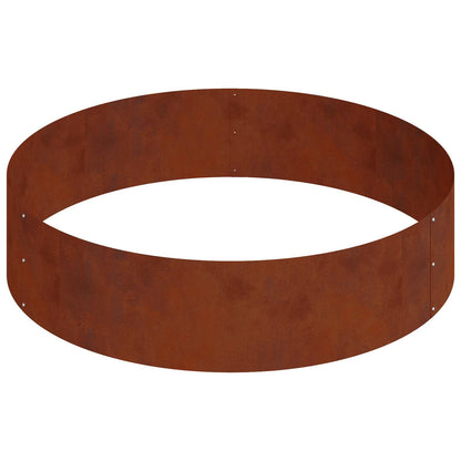 Garden Planter Silver 90 x 90 x 20 cm Weathering steel Ø 90 cm