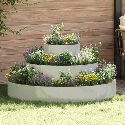 Garden Planter Silver 90 x 90 x 20 cm Galvanised steel Ø 120 cm