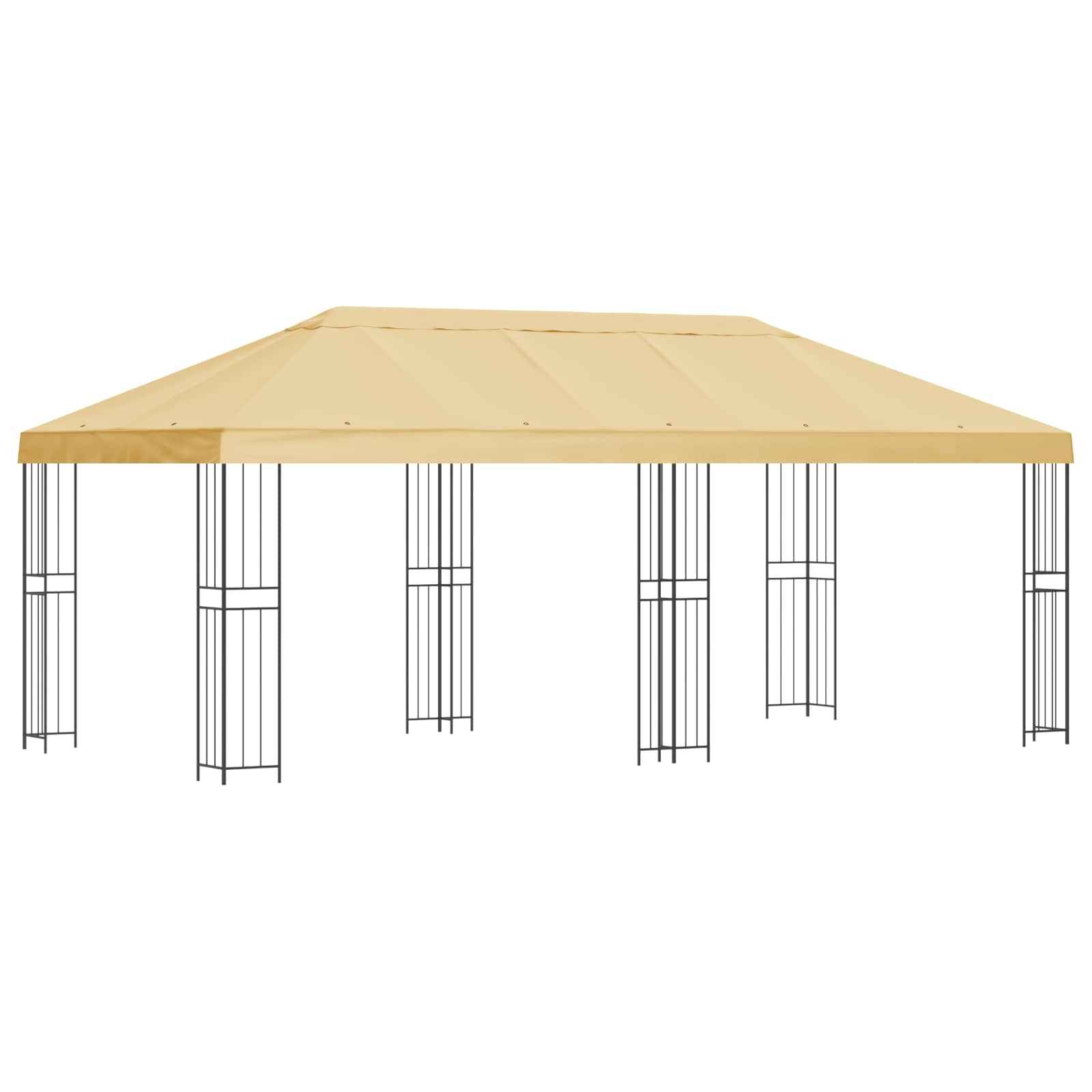 vidaXL Garden Gazebo 6 x 3 m Cream Polyester and Steel 190 gsm 2