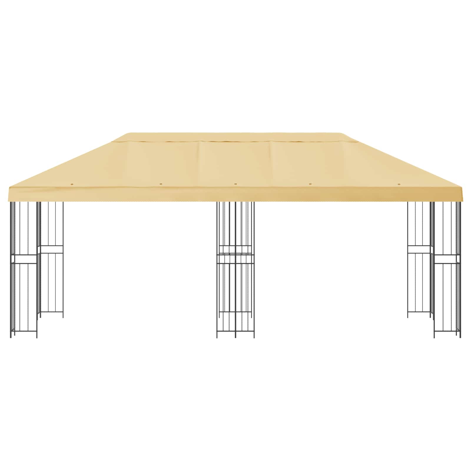 vidaXL Garden Gazebo 6 x 3 m Cream Polyester and Steel 190 gsm 3