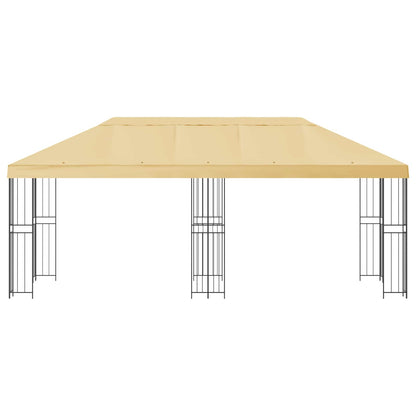 vidaXL Garden Gazebo 6 x 3 m Cream Polyester and Steel 190 gsm 3