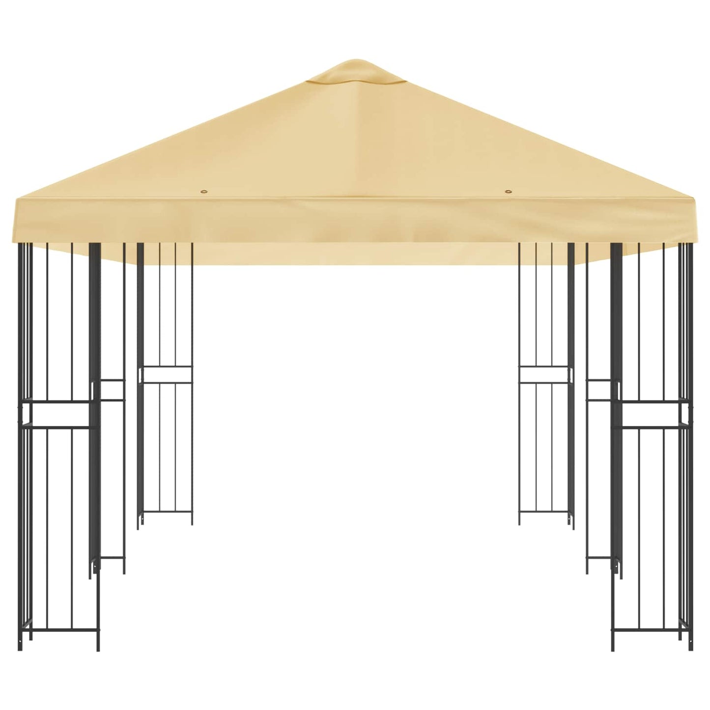 vidaXL Garden Gazebo 6 x 3 m Cream Polyester and Steel 190 gsm 4