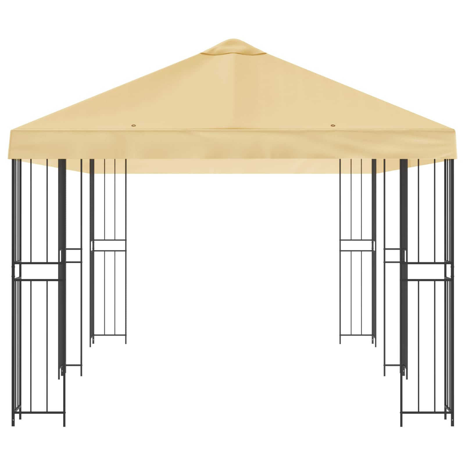 vidaXL Garden Gazebo 6 x 3 m Cream Polyester and Steel 190 gsm 4