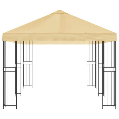 vidaXL Garden Gazebo 6 x 3 m Cream Polyester and Steel 190 gsm 4