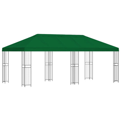 vidaXL Garden Gazebo 6 x 3 m Green Polyester and Steel 190 gsm 2