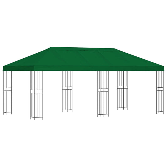 vidaXL Garden Gazebo 6 x 3 m Green Polyester and Steel 190 gsm 2