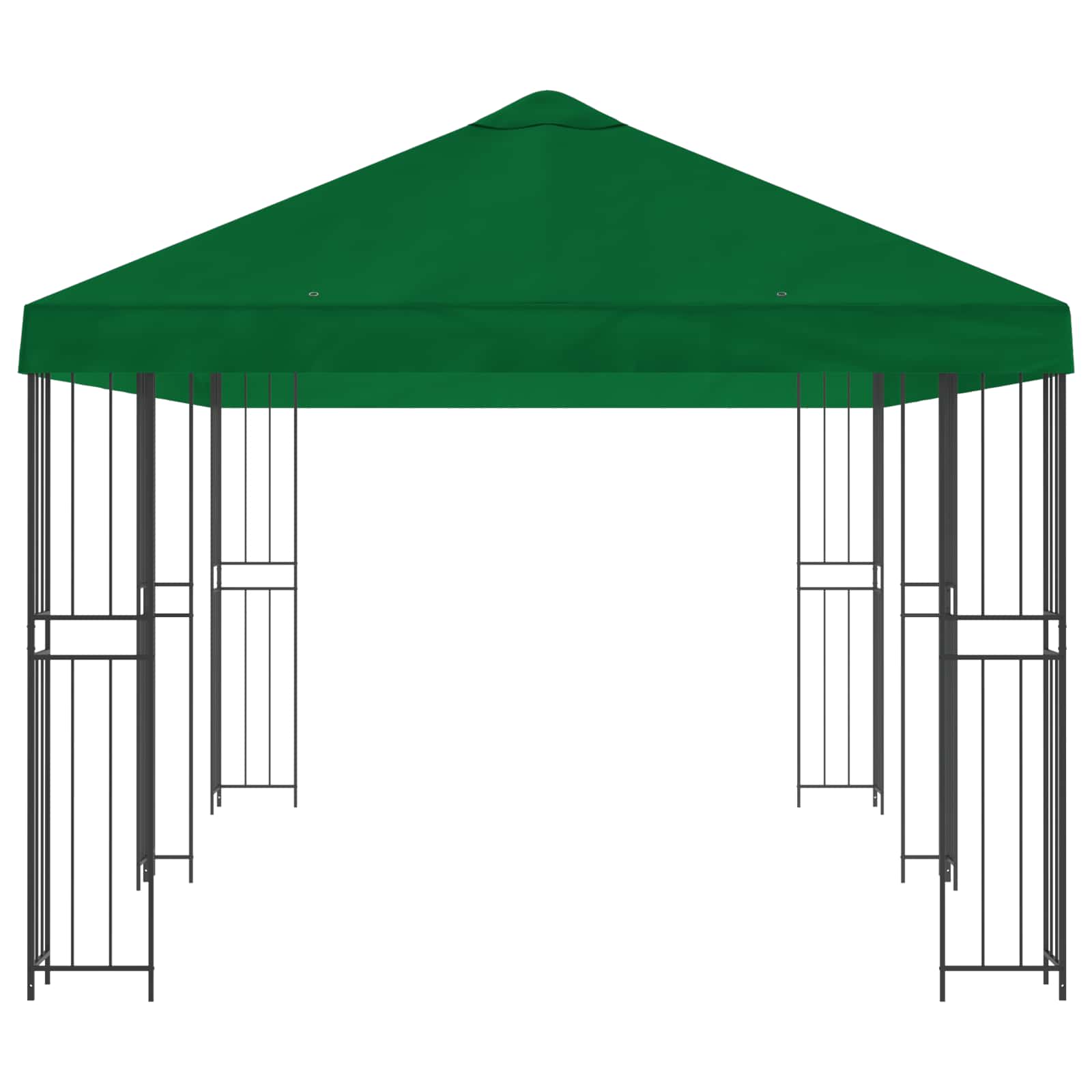 vidaXL Garden Gazebo 6 x 3 m Green Polyester and Steel 190 gsm 4