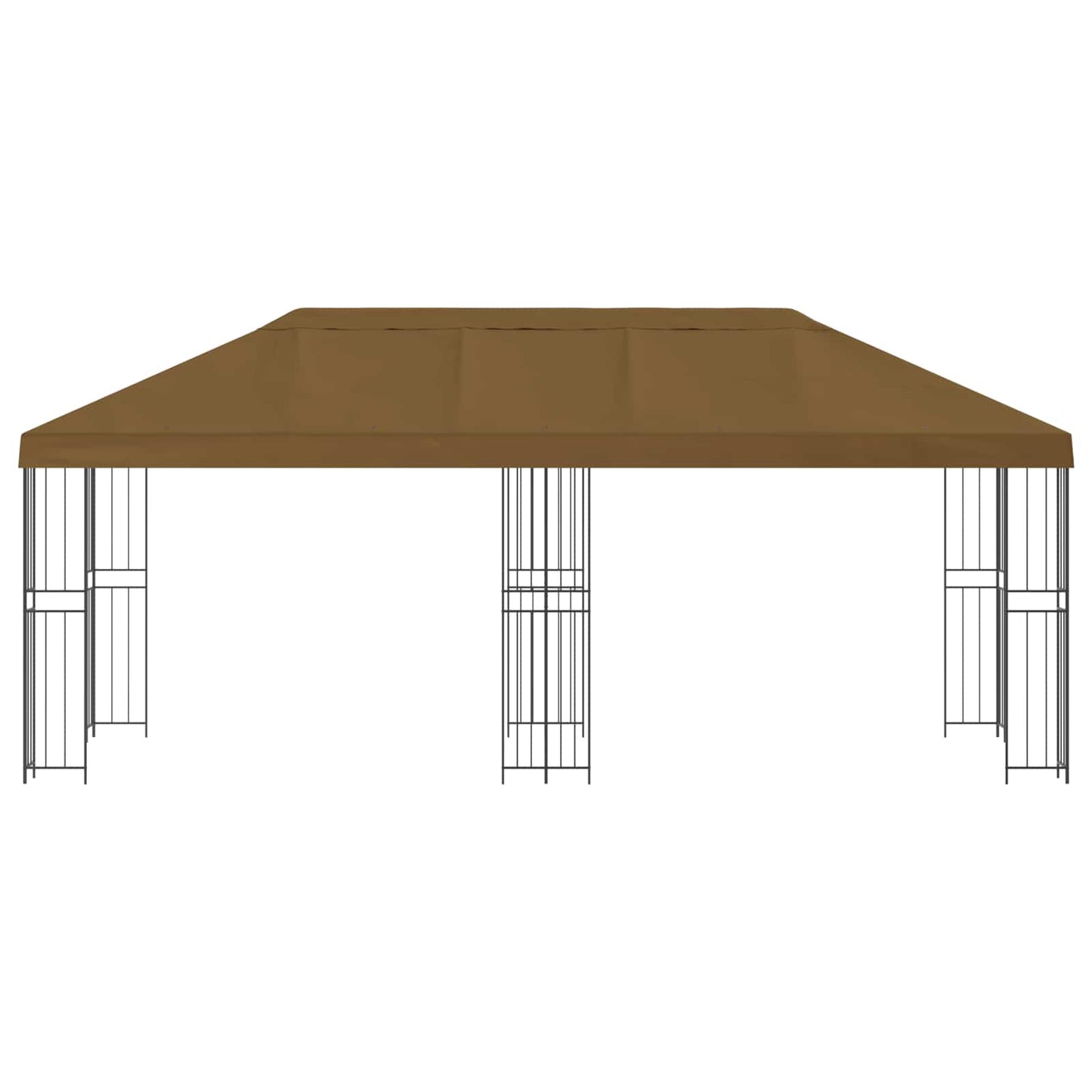 vidaXL Garden Gazebo 6 x 3 m Taupe Polyester and Steel 190 gsm 3